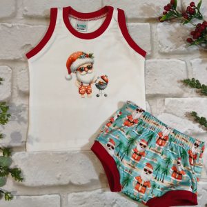 Summer Santa Tank Top Bummie Sets