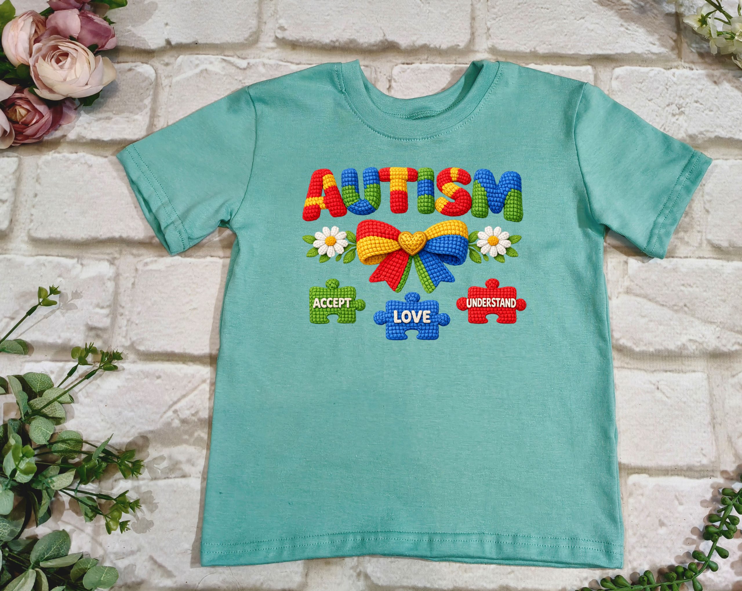 Autism Crochet Faux T shirt - Image 2