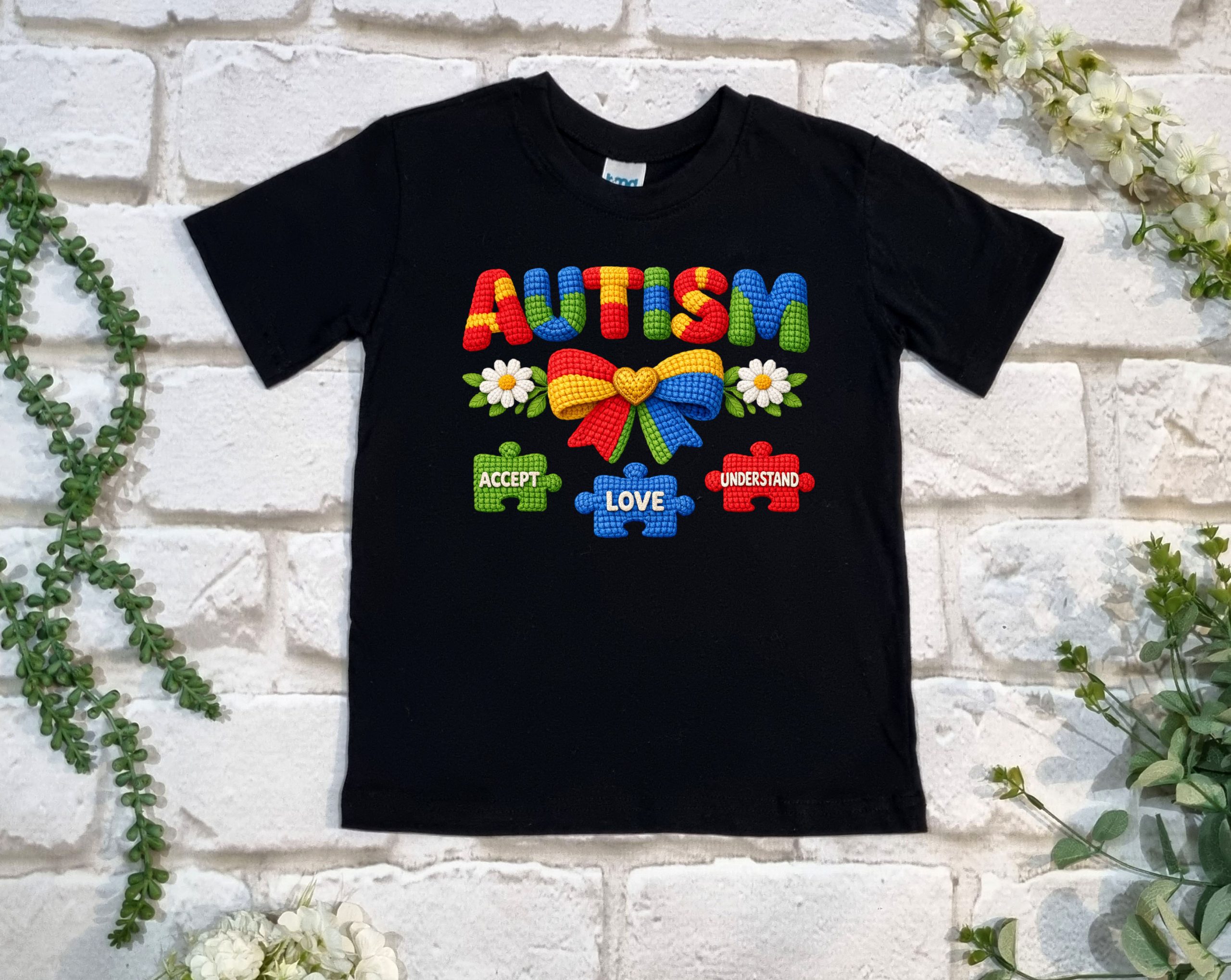 Autism Crochet Faux T shirt
