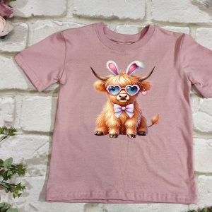 Highland Cow with glasses T shirt